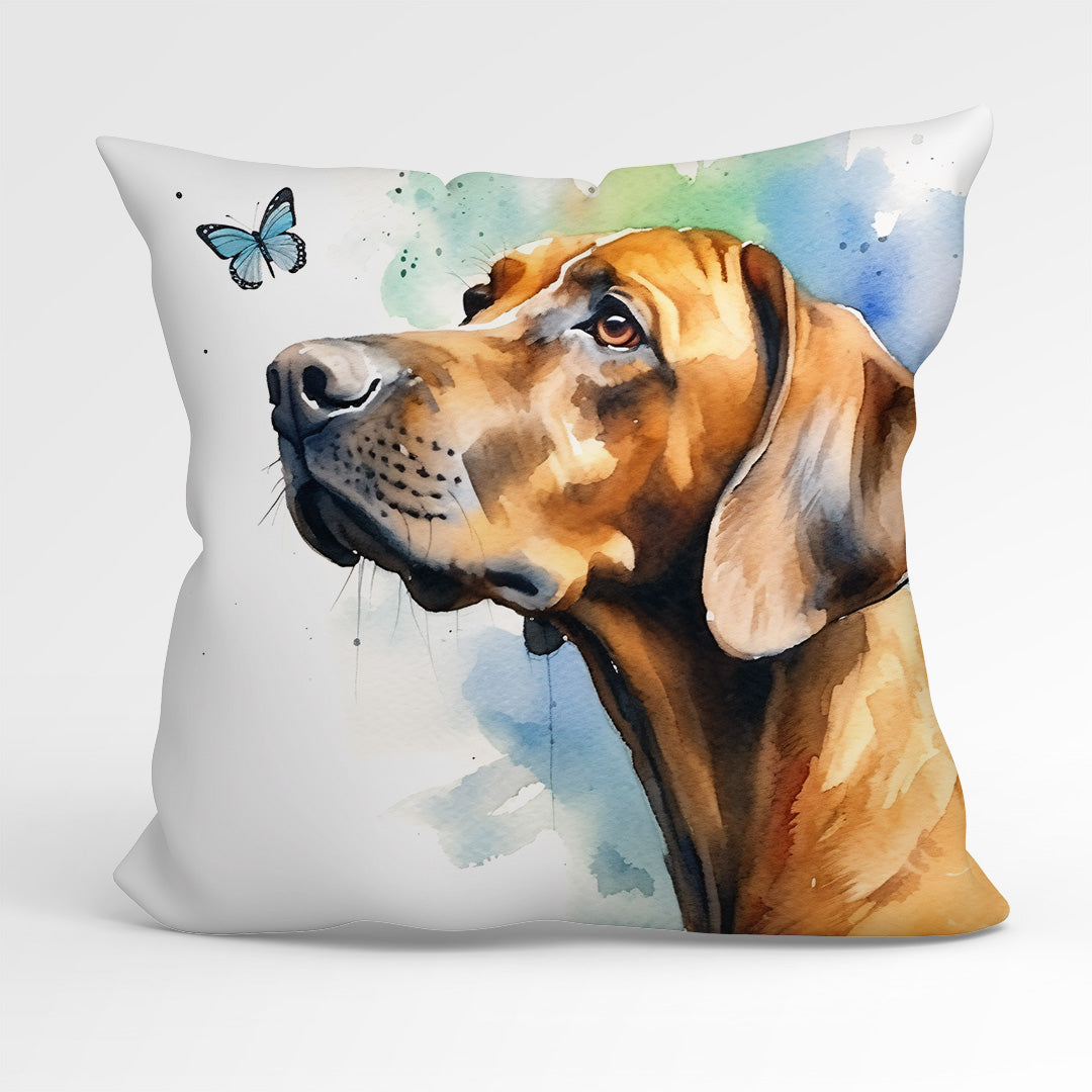 CUSHION Panel Hungarian Vizsla and Butterfly CP-131