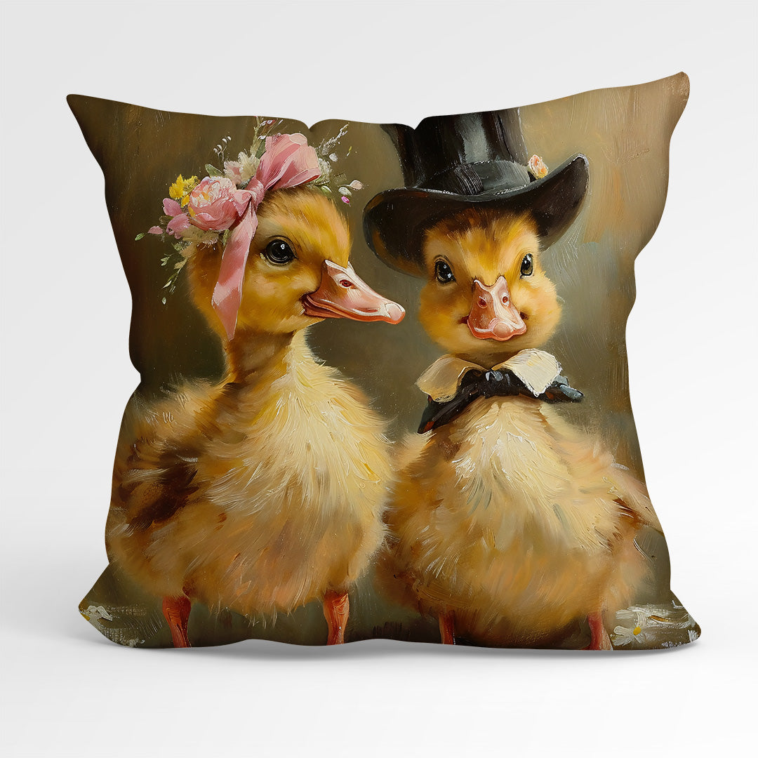CUSHION Panel Mr and Mrs Duck CP-135