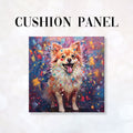 CUSHION Panel Pomeranian Dog Splashes CP-136