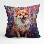 CUSHION Panel Pomeranian Dog Splashes CP-136