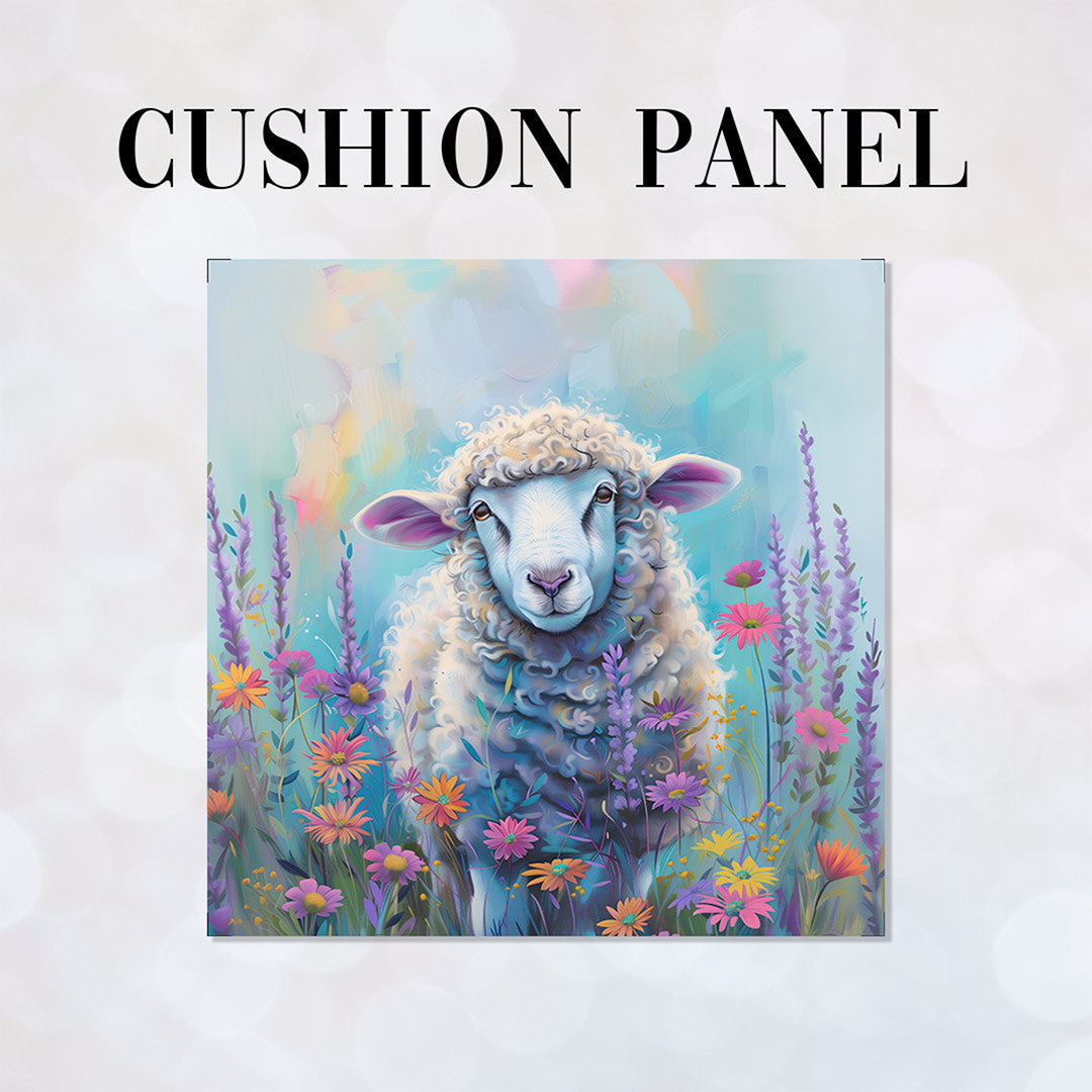CUSHION Panel Pastel Meadow Sheep CP-239
