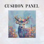 CUSHION Panel Floral Deer CP-242