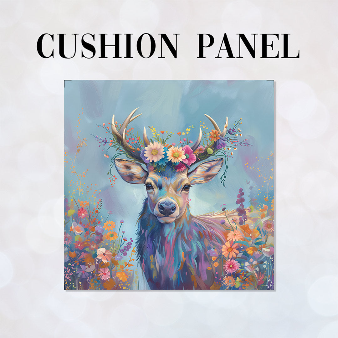 CUSHION Panel Floral Deer CP-242