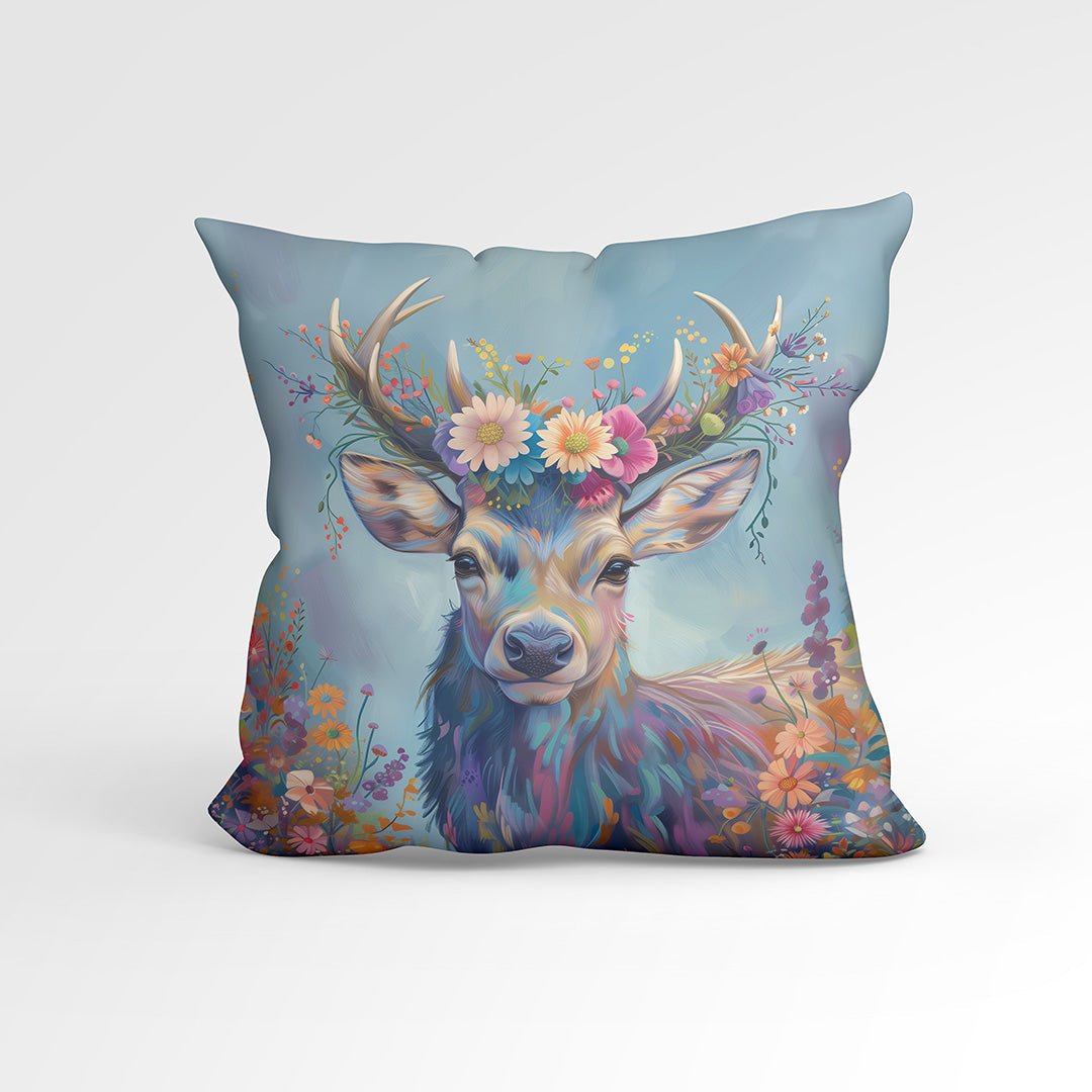 CUSHION Panel Floral Deer CP-242