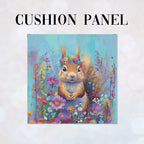CUSHION Panel Floral Squirrel CP-244