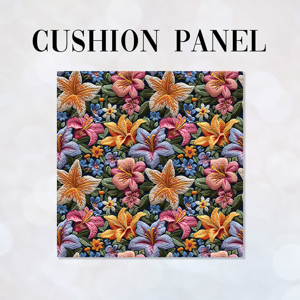 CUSHION Panel Colourful Lillies CP-266