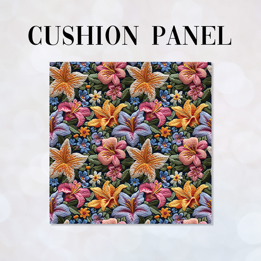 CUSHION Panel Colourful Lillies CP-266