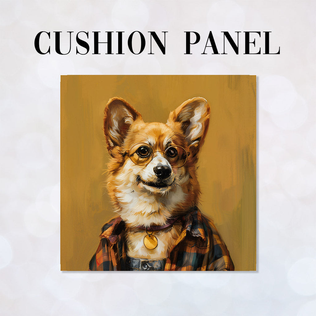 CUSHION Panel Hipster Corgi 2 CP-292