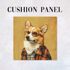 CUSHION Panel Hipster Corgi 3 CP-294