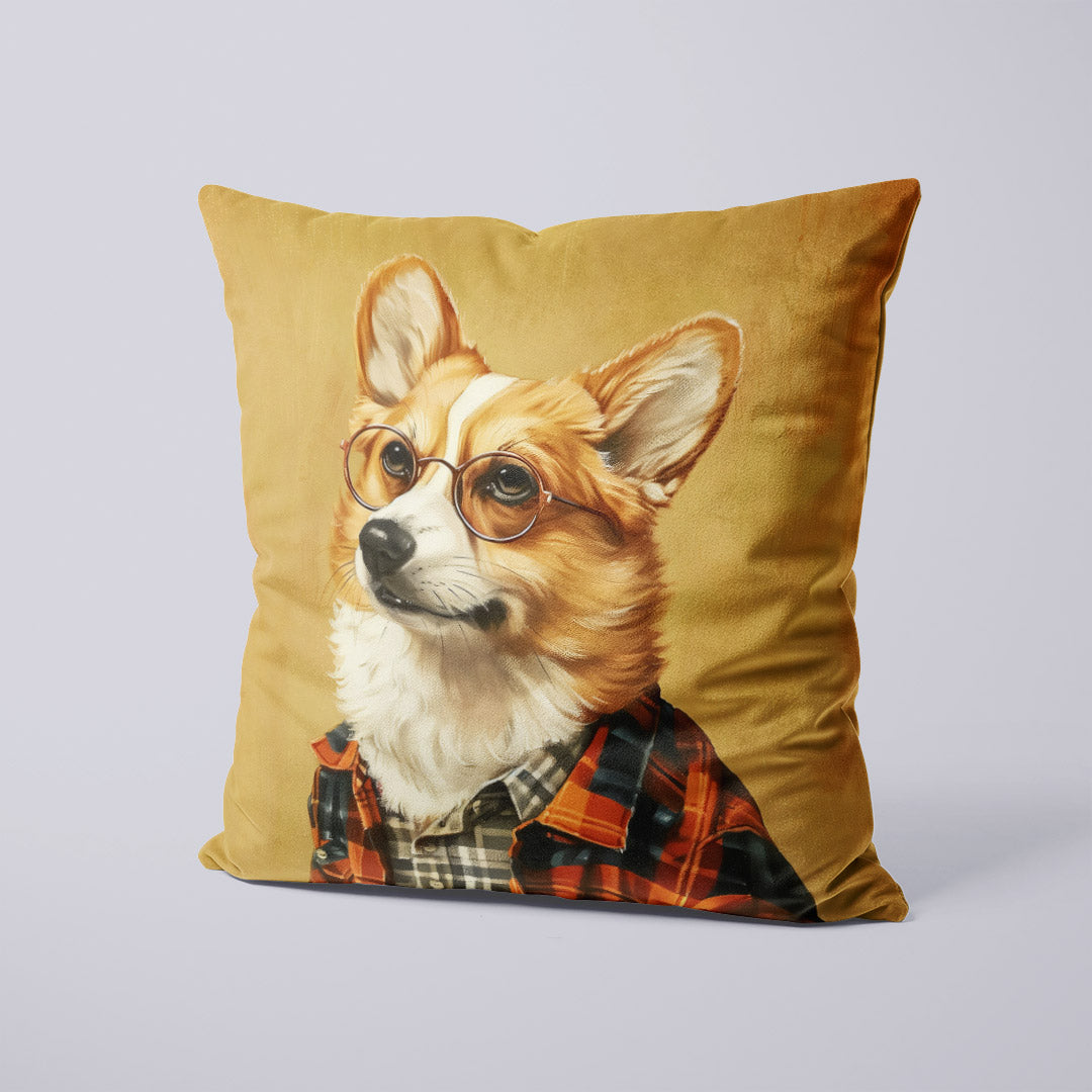 CUSHION Panel Hipster Corgi 3 CP-294