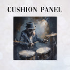 CUSHION Panel Chimpanzee Drummer CP-298