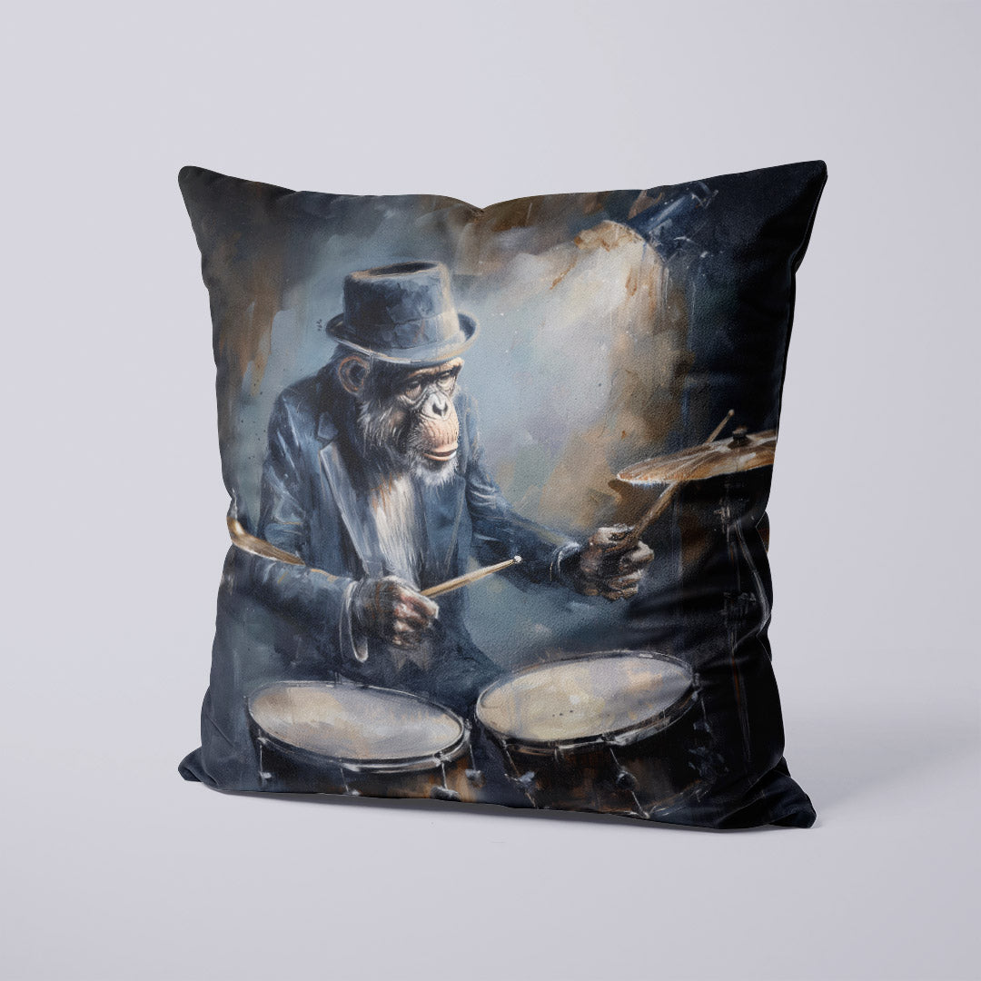 CUSHION Panel Chimpanzee Drummer CP-298
