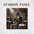 CUSHION Panel Monkey Drummer CP-299