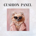CUSHION Panel Chihuahua Pink Fur CP-301