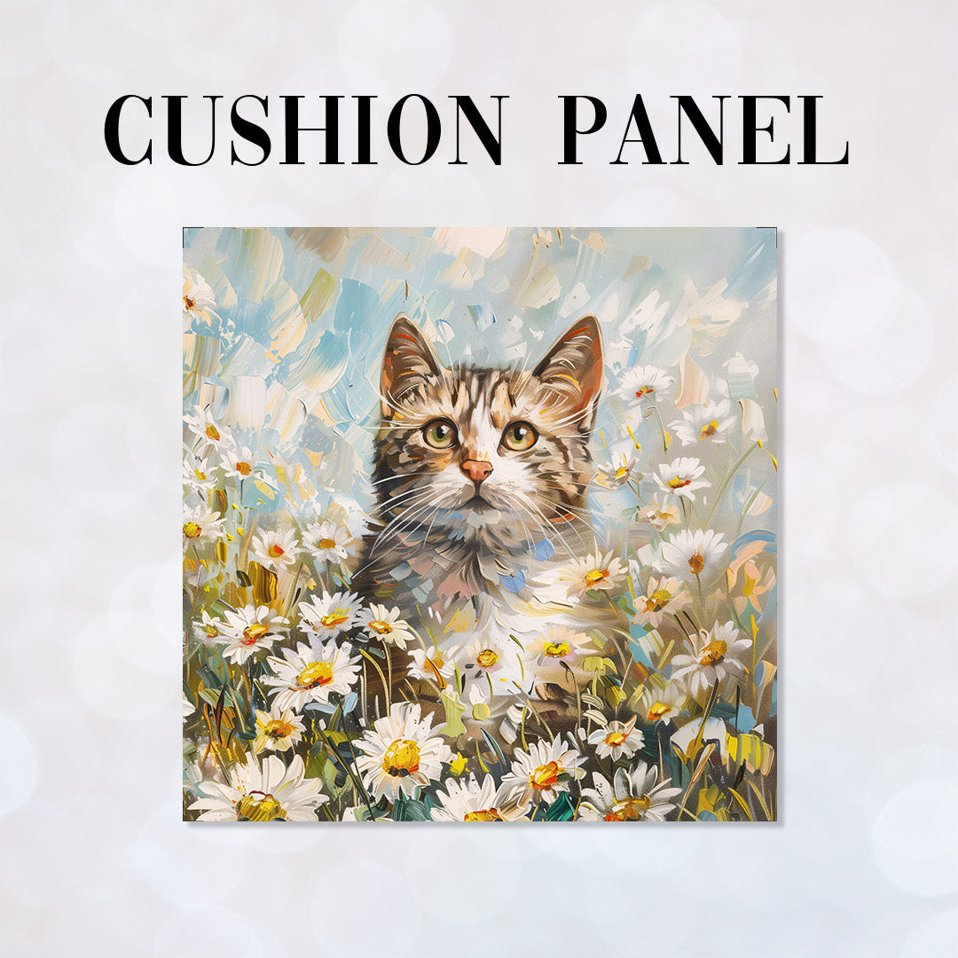 CUSHION Panel Daisy Field Cat CP-314