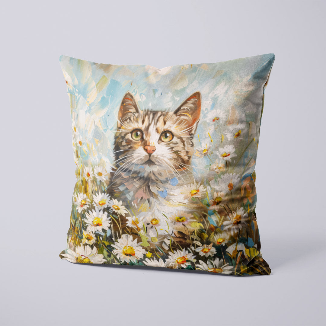 CUSHION Panel Daisy Field Cat CP-314