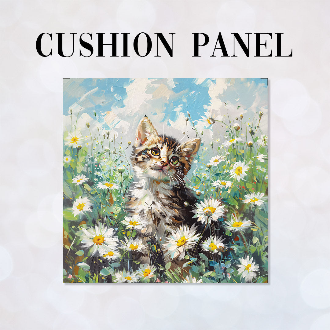 CUSHION Panel Daisy Field Kitten CP-315