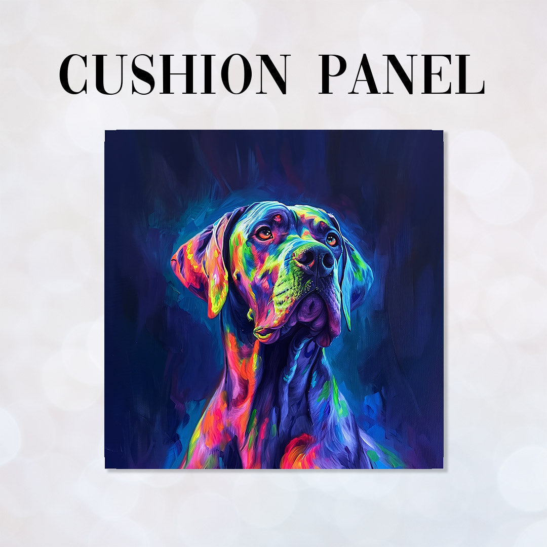 CUSHION Panel Dane Dog on Navy CP-316