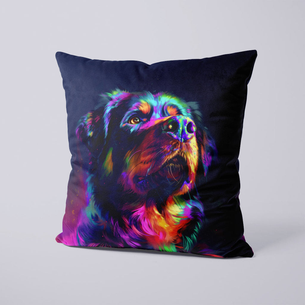 CUSHION Panel Neon Rottweiler CP-334