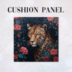 CUSHION Panel Night Rose Leopard CP-335