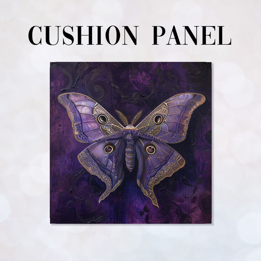 CUSHION Panel Purple Moth CP-338