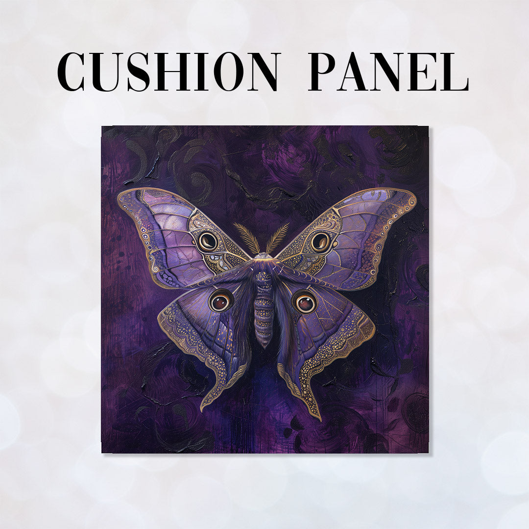 CUSHION Panel Purple Moth CP-338