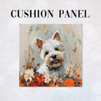 CUSHION Panel Westie Painting CP-343