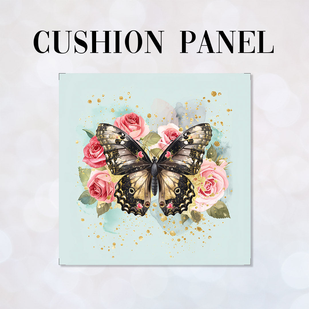 CUSHION Panel Shabby Chic Butterfly Mint CP-345