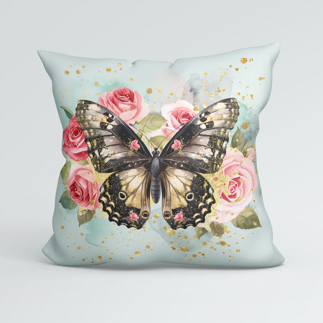 CUSHION Panel Shabby Chic Butterfly Mint CP-345