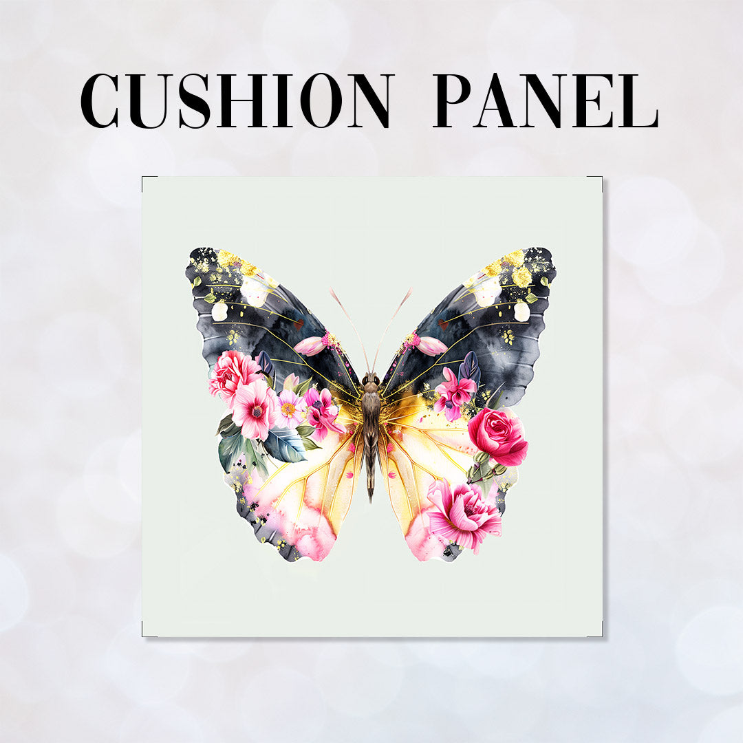 CUSHION Panel Floral Butterfly CP-352
