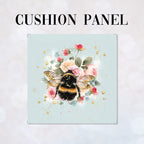 CUSHION Panel Shabby Chic Floral Bee CP-355