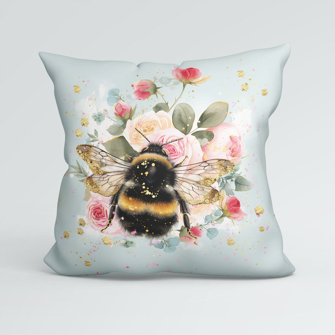 CUSHION Panel Shabby Chic Floral Bee CP-355