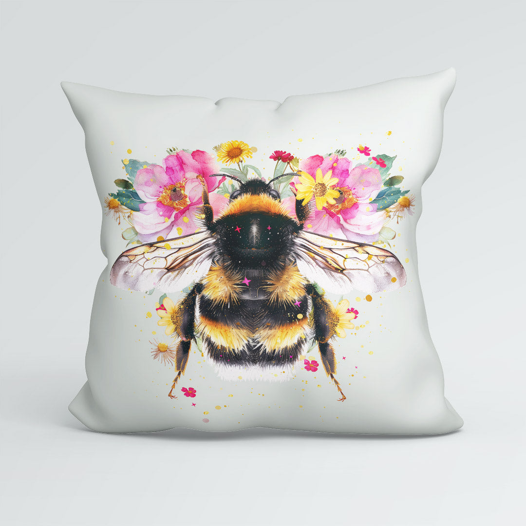 CUSHION Panel Floral Bee CP-356