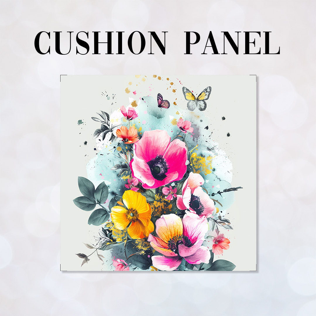 CUSHION Panel Shabby Chic Flowers 6 CP-358
