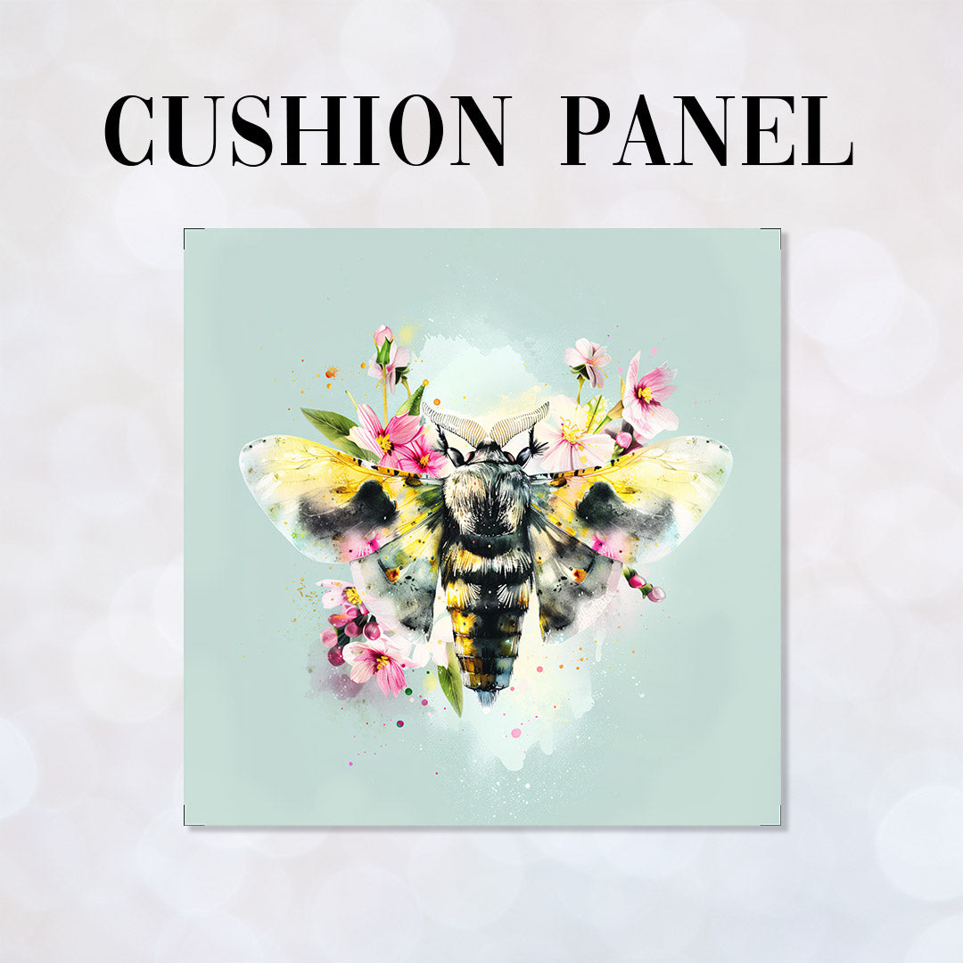 CUSHION Panel Floral Moth CP-361