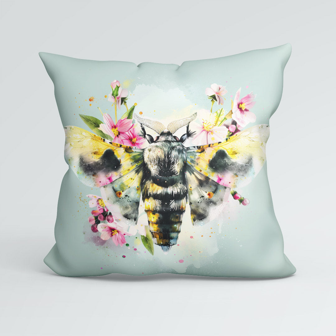 CUSHION Panel Floral Moth CP-361