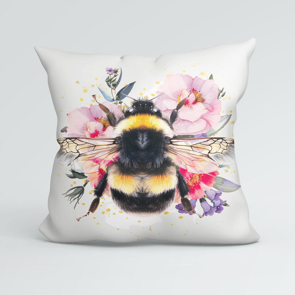 CUSHION Panel Floral Bee Light CP-362