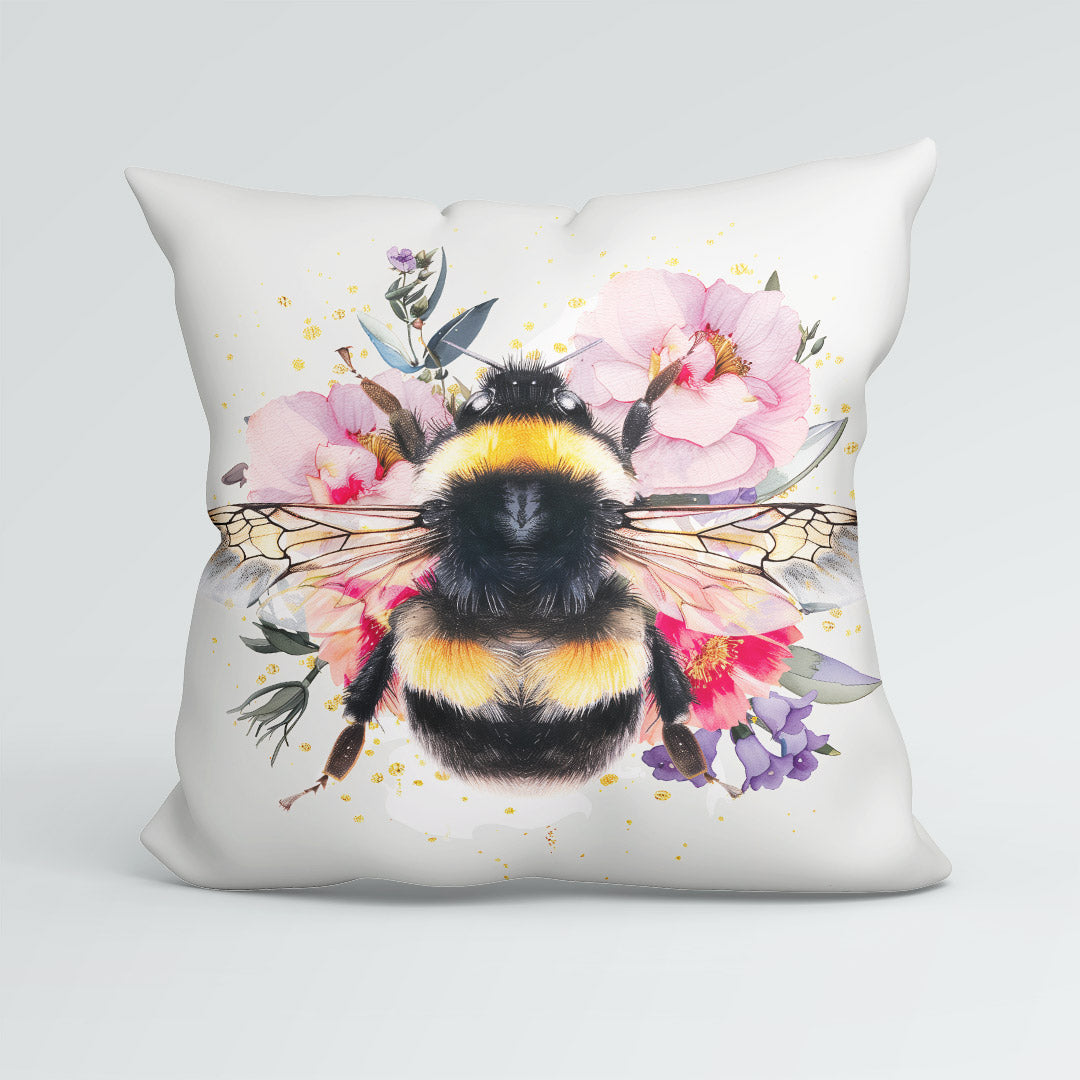 CUSHION Panel Floral Bee Light CP-362