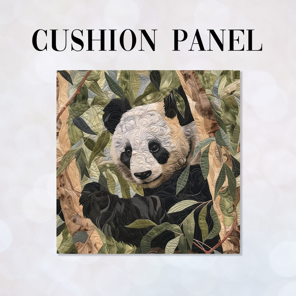CUSHION Panel Quilted Panda CP-364