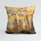 CUSHION Panel Quilted Meerkats CP-373