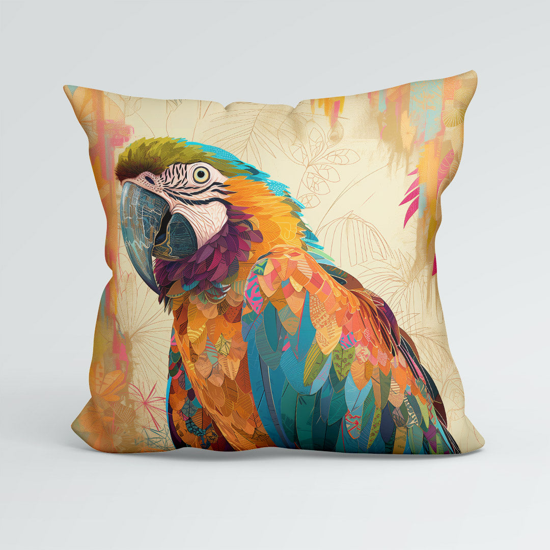 CUSHION Panel Colourful Parrot CP-375