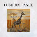 CUSHION Panel Quilted Giraffe CP-376