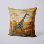 CUSHION Panel Quilted Giraffe CP-376