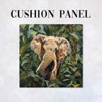 CUSHION Panel Quilted Elephant CP-377
