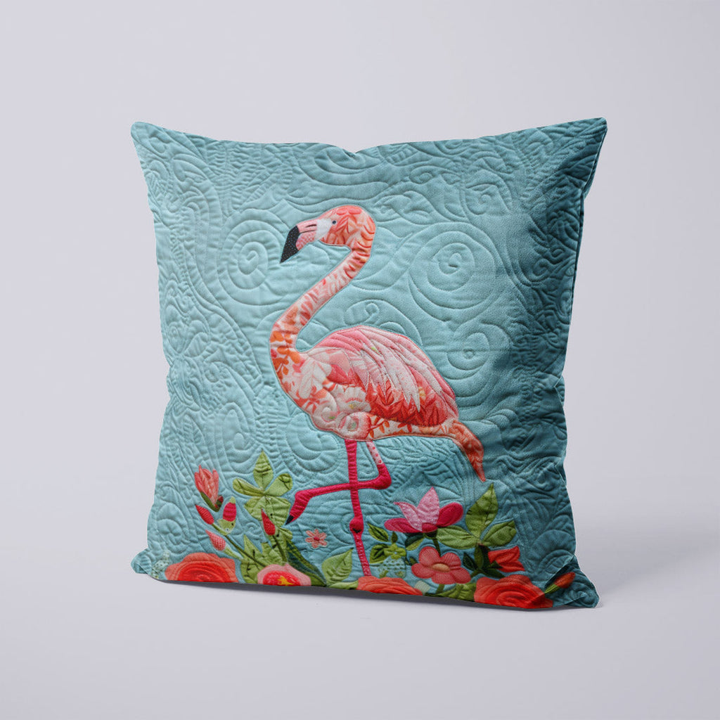 CUSHION Panel Quilted Flamingo CP-383