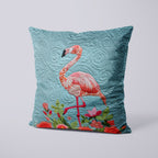CUSHION Panel Quilted Flamingo CP-383