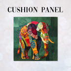 CUSHION Panel Patchwork Elephant CP-384