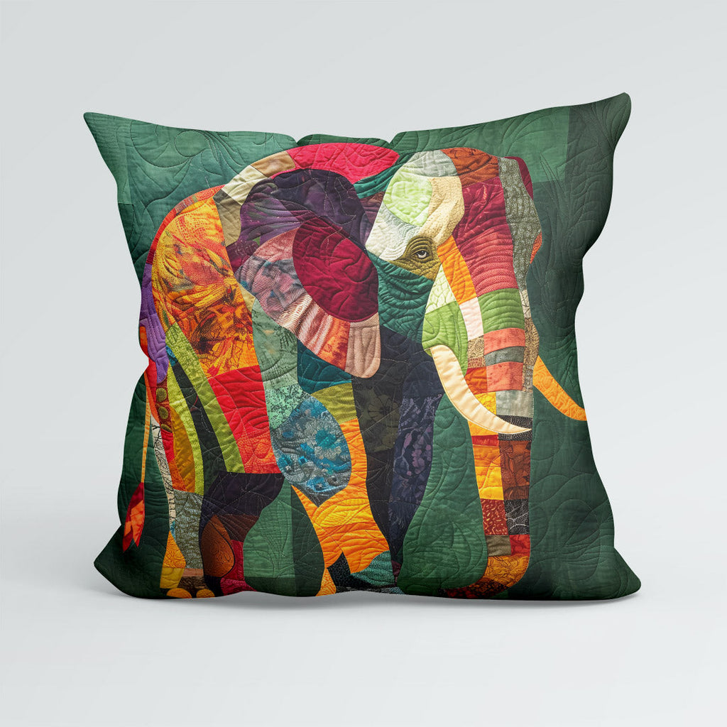 CUSHION Panel Patchwork Elephant CP-384