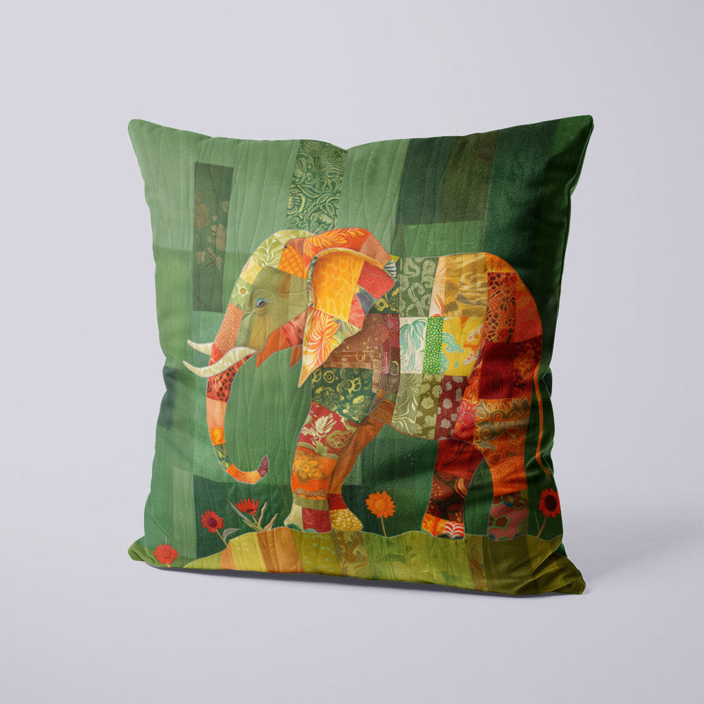 CUSHION Panel Patchwork Elephant 2 CP-385