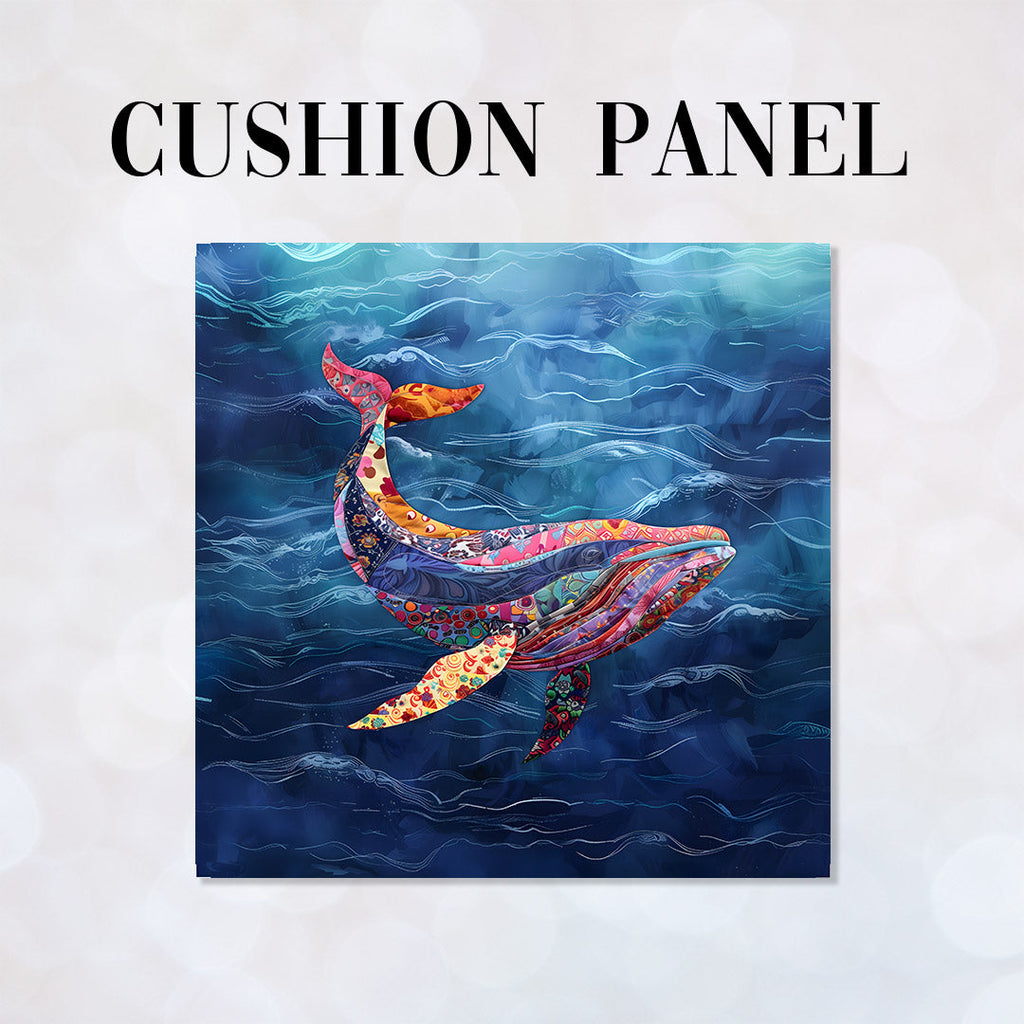 CUSHION Panel Quilted Whale CP-400